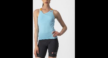 Castelli Fietsshirt mouwloos Dames Blauw Oranje - SOLARIS TOP SKYLIGHT-POP ORANGE-XL