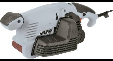 Brüder Mannesmann - Electrische Bandschuurmachine 600 W - Toerentalregeling - Met stofopvang cassette met filter - Incl. 2 klemmen voor stationaire montage