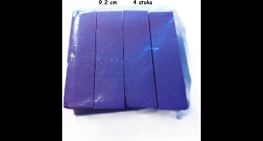 Buffer blok - 4 stuks- Buffer paars - Buffer voor acryl nagels - Buffer gelnagels - Nagelvijl