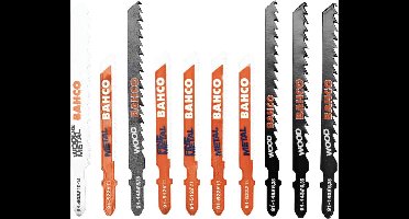 Bahco 91-MIXED-10P Decoupeerzaagbladenset voor hout en metaal - 10-delig 1 set(s)