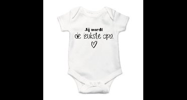 Soft Touch Rompertje met tekst - Jij wordt de leukste opa | Baby rompertje met leuke tekst | | kraamcadeau | 0 tot 3 maanden | GRATIS verzending