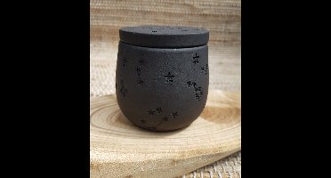 Mini Urn Koud Keramiek Sterren Zwart