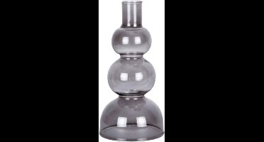 Present Time - Kaarsenhouder 'Layered Circles' (Zwart, L)