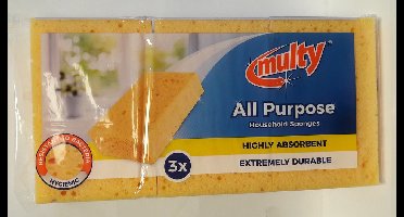 Multy Huishoudspons - 3 stuks - All purpose