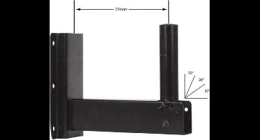 HQ-Power Montagebeugel, voor luidsprekerkast, max. last 25 kg, metaal, zwart