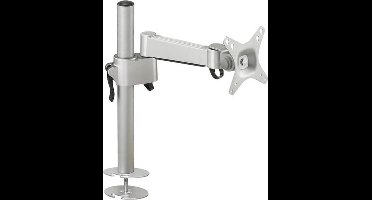 DESQ® Monitorarm | 17/40 Inch | Zilvere zijdeglans afwerking| Bladdoorvoer set | Aluminium