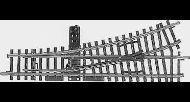 H0 Märklin K-rails (zonder ballastbed) 2265 Wissel, Links 168.9 mm 2 stuk(s)