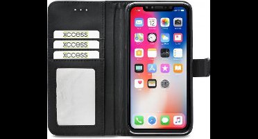 Xccess Business Book Case - Geschikt voor Apple iPhone Xs Max (6.5") - Zwart