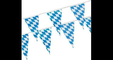 Oktoberfest Beieren vlaggenlijn blauw/wit 4 m