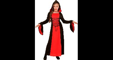 "Gravin kostuum rood met zwart voor meisjes - Kinderkostuums - 128-140"