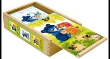 Bino Blokkenpuzzel Baribal Junior 20 X 13 X 5 Cm Hout 16-delig