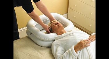 Adhome Opblaasbaar haaswasbekken  voor in bed - vinyl - 71 x 61cm