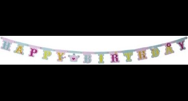 Eddy Toys Happy Birthday Slinger Prinses Meisjes Roze 175 Cm