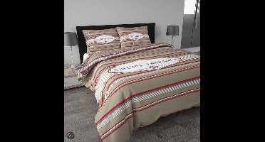 Sleeptime American Dream Dekbedovertrek 140x200/220 + 1 kussensloop 60x70 - Taupe