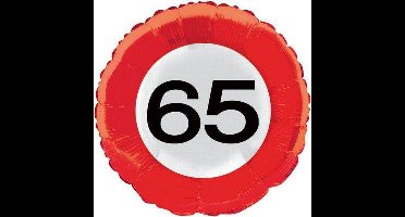 Benza - Helium Ballon Verkeersbord - 65 Jaar