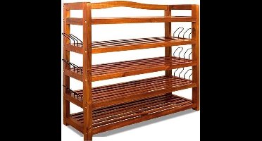 Casaria Schoenenrek 95x26x82cm – 200 kg laadvermogen – Donkerbruin