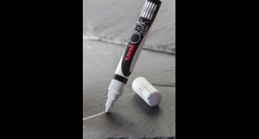 Chalk Marker - Krijtstift - Zwart - Krijtbord, Ramen, Glas, Porselein, Plastic, Spiegels, Papier - Lijndikte: 1,8-2,5mm - Uni Chalk - 1 stuk