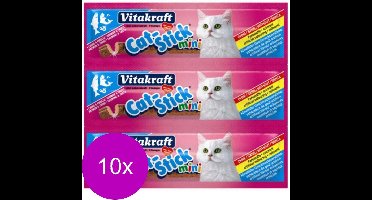 Vitakraft Cat-Stick Mini - Kattensnack - Zalm - 10 x 3 st