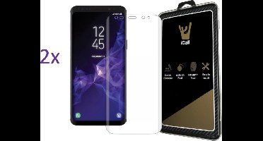 2x Screenprotector geschikt voor Samsung Galaxy S9 Plus - Glas PET Folie Screen Protector Transparant 0.2mm 9H