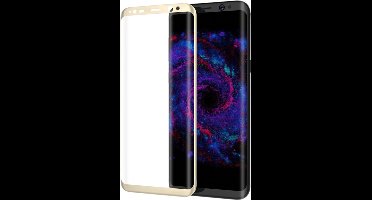 Screenprotector geschikt voor Samsung Galaxy S8+ / S8 Plus - Edged (3D) Tempered Glass Screenprotector Goud 9H