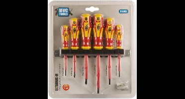 Schroevendraaierset 6-delig + muurbeugel