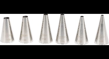Patisse Spuitmondje RVS Rond 6-Delig