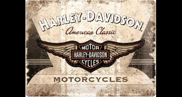Wandbord - Harley-Davidson logo relief - 30x40 cm