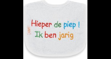 Slab met "Hieper de piep! Ik ben jarig"
