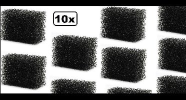 10x Schmink stoppelspons zwart