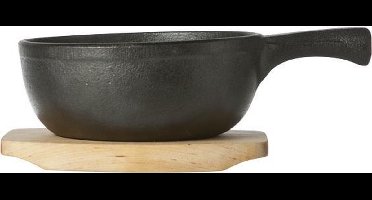 Gietijzer granitaschaal op plankje 13.5XH6CM - 500ML