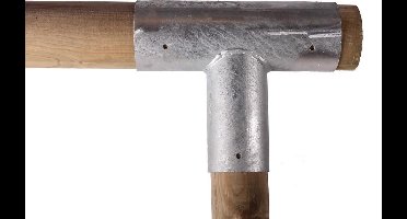 Hoekverbinding Recht, Rond 120x100x100 mm Verzinkt Extra lange Horizontale buis