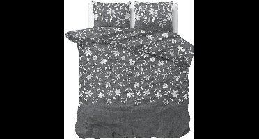 Sleeptime English Flower - Dekbedovertrekset - Lits-Jumeaux - 240x200/220 + 2 kussenslopen 60x70 - Antraciet