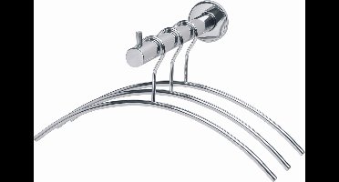 Intersteel Van Leeuwen garderobestang kort dwars +3 kledinghangers inox poli /stuk