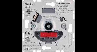 ✔️ Berker 2873 dimmer Dimmer & schakelaar Monteerbaar Metallic