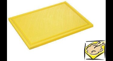 Interlux Snijplaat met sapgoot - 325x265x15mm - Geel