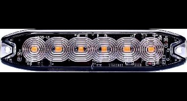 Ultra slim 6-LED Oranje flitser - R65 / R10 certificering E-markering