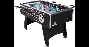 Cougar Arena Voetbaltafel in zwart - Tafelvoetbal tafel incl. 4 ballen en scoreteller - Indoor voetbal tafel van 141x75x88cm
