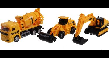 Jonotoys Bouwvoertuigen 3 Stuks 11 Cm