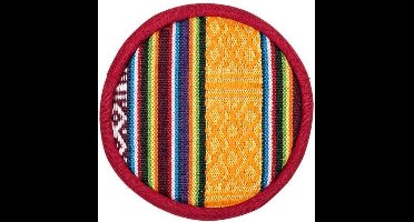 Klankschaalkussen plat Tribal design - 15.5 cm