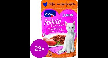 Vitakraft Poesie Deli Sauce Junior Pouch 85 g - Kattenvoer - 23 x Kalkoen