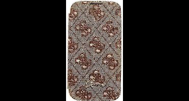 Guess booklet tasje 4G - bruin - voor Samsung Galaxy S4