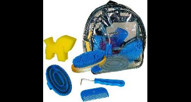Kerbl Poetsrugzak 7-delig - Poetstas Paard - Blauw