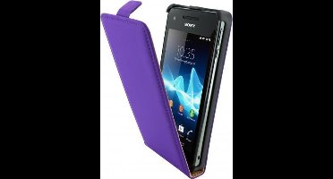 Mobiparts Premium Flip Case Sony Xperia V Purple