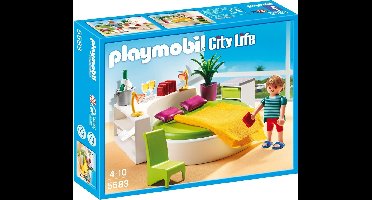 Slaapkamer met loungebed / Chambre avec lit rond