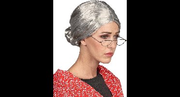 Grootmoederspruik voor dames - Verkleedpruik - One size