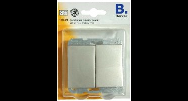 BERKER K5 dubbele wipschakelaar wissel/wissel, inbouw | RVS