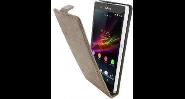 Mobiparts Vintage Flip Case Sony Xperia Z Creme