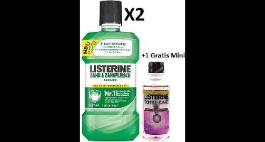 Listerine Mondwater Voordeelverpakking + Gratis Mini - 500ml + 95ml