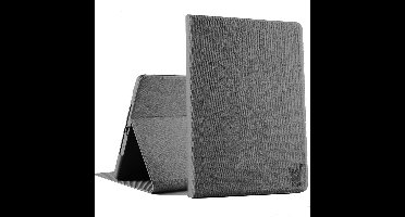 Hoes geschikt voor Samsung Galaxy Tab A 10.1 2019 - Canvas Eco Kunstleer Book Case - iCall - Grijs