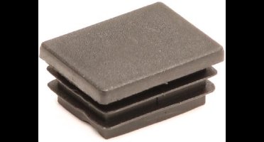 Topgear Rechthoekige insteekdop - 40 x 30 mm - zwarte PE beschermkap